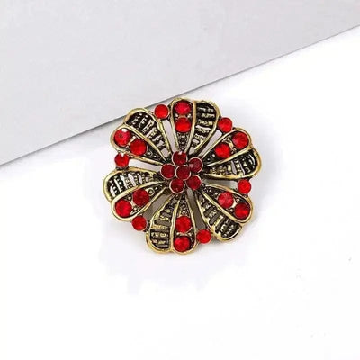 BROOCHITON Brooches 11 style Rhinestone Flower Party Pin Brooch