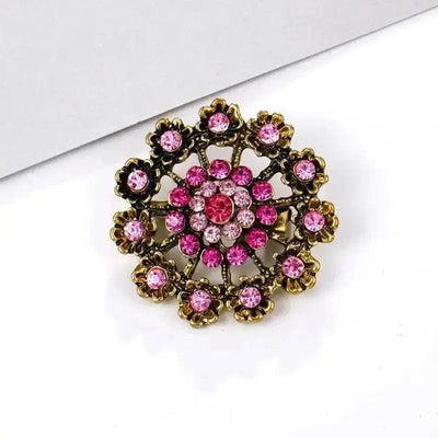 BROOCHITON Brooches 14 style Rhinestone Flower Party Pin Brooch