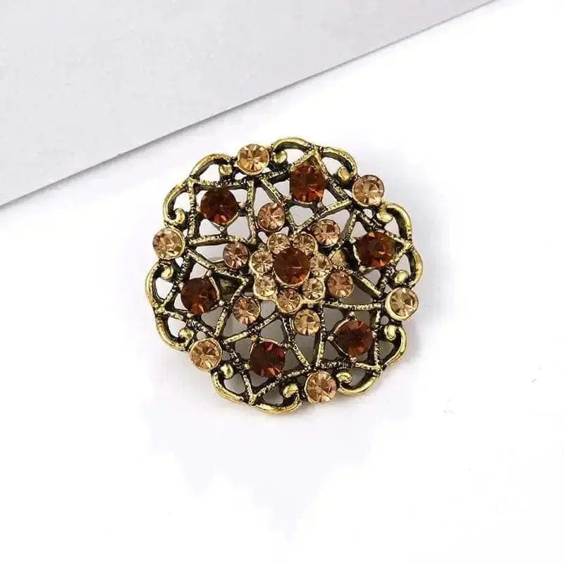 BROOCHITON Brooches 17 style Rhinestone Flower Party Pin Brooch