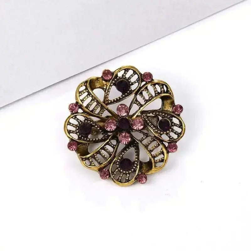 BROOCHITON Brooches 18 style Rhinestone Flower Party Pin Brooch