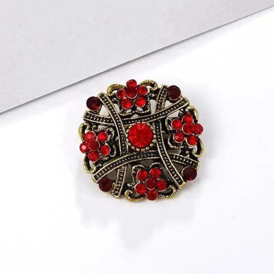 BROOCHITON Brooches 2 style Rhinestone Flower Party Pin Brooch