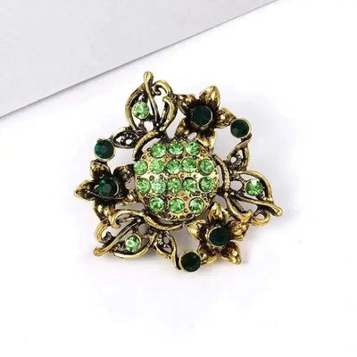 BROOCHITON Brooches 22 style Rhinestone Flower Party Pin Brooch