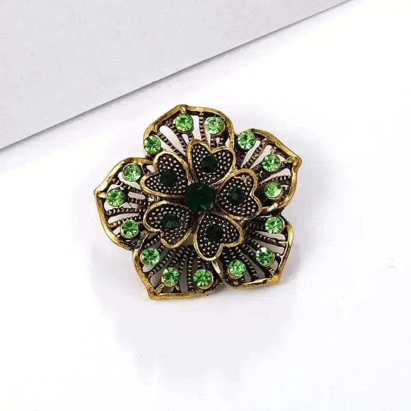 BROOCHITON Brooches 23 style Rhinestone Flower Party Pin Brooch