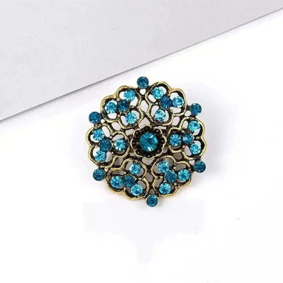 BROOCHITON Brooches 3 style Rhinestone Flower Party Pin Brooch