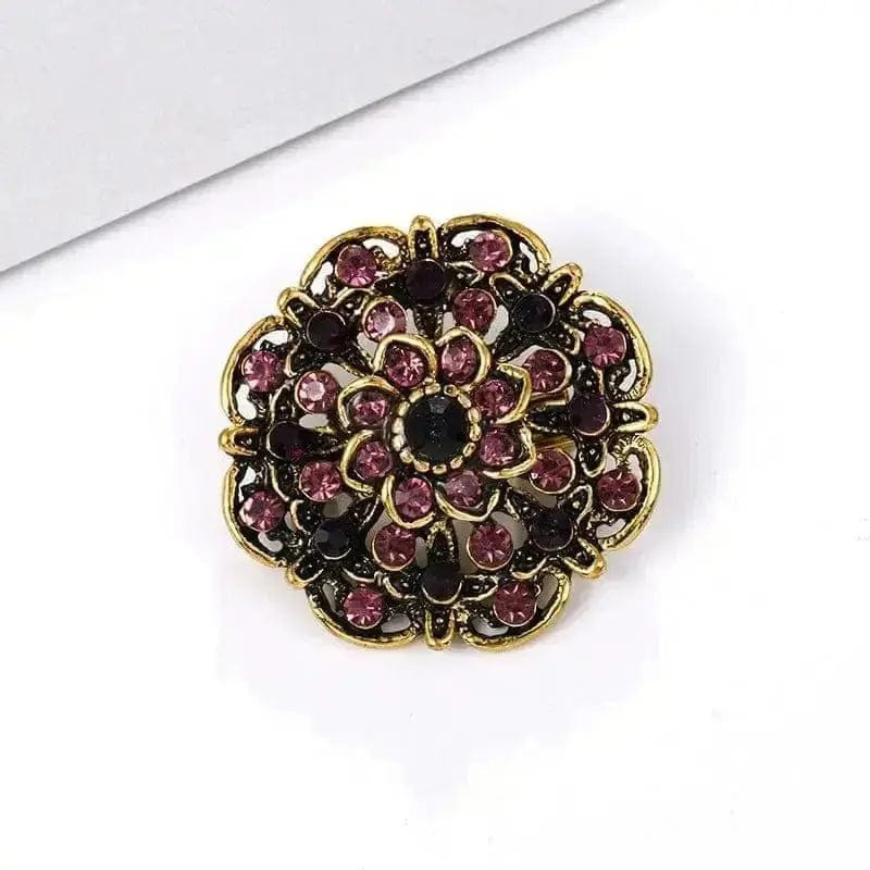 BROOCHITON Brooches 4 style Rhinestone Flower Party Pin Brooch