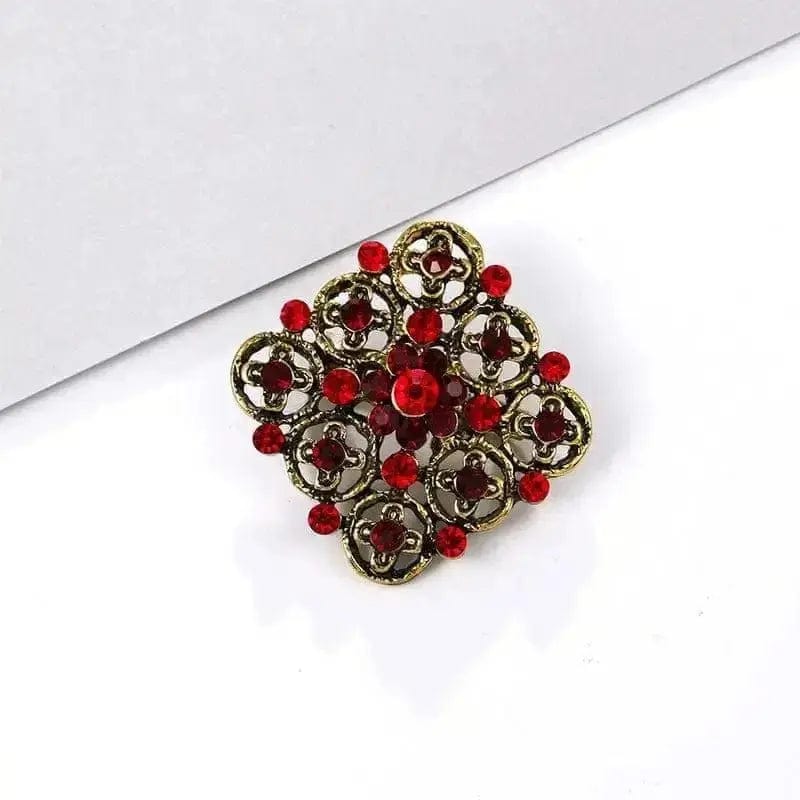BROOCHITON Brooches 6 style Rhinestone Flower Party Pin Brooch