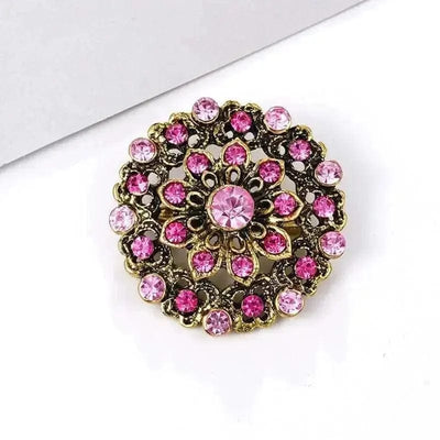 BROOCHITON Brooches 7 style Rhinestone Flower Party Pin Brooch