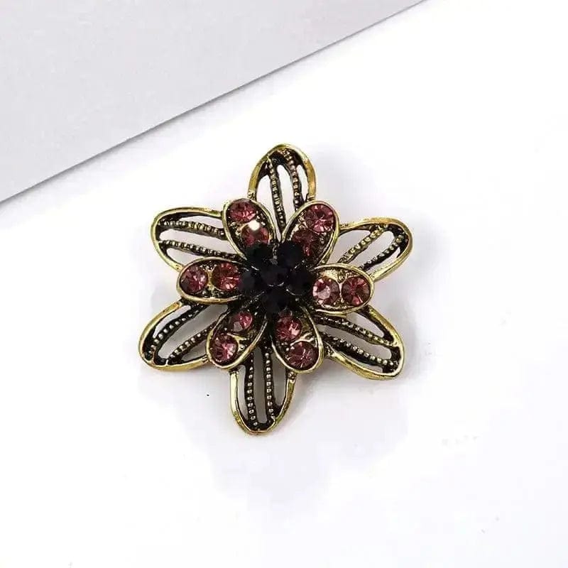 BROOCHITON Brooches 8 style Rhinestone Flower Party Pin Brooch