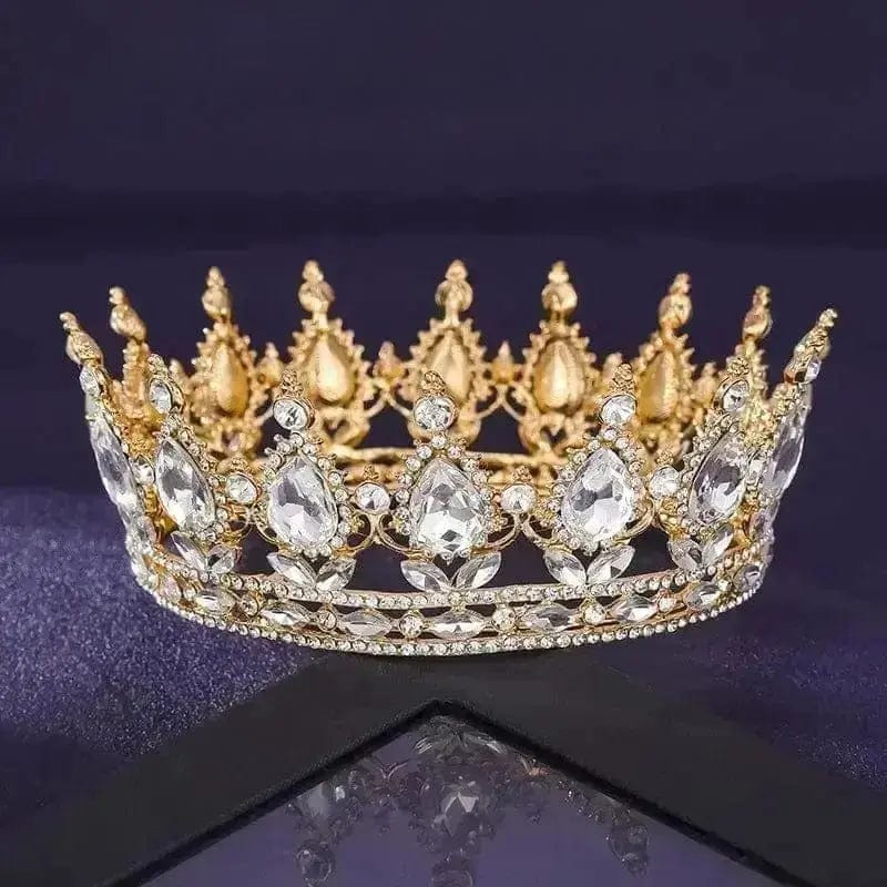 BROOCHITON Crown White Rhinestone wedding tiara