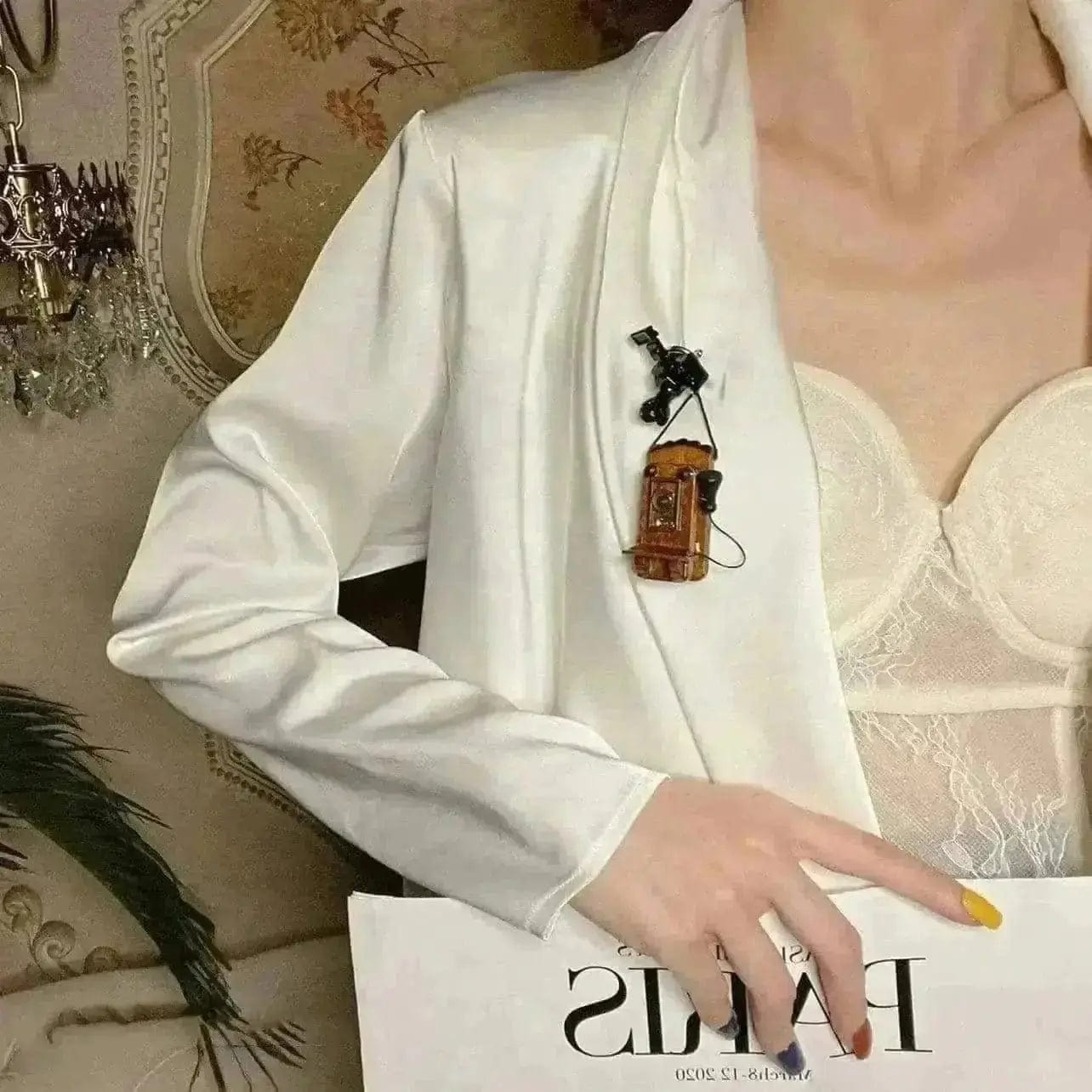 BROOCHITON Brooches As shown Phone Camera Brooch