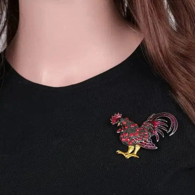 BROOCHITON Brooches Retro Chicken Rooster Brooch