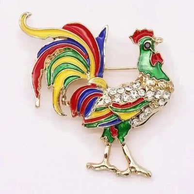 BROOCHITON Brooches BR1032 Rooster Cock Brooch