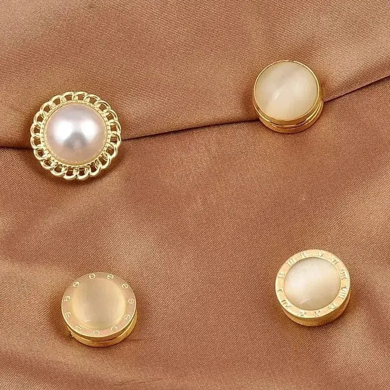 BROOCHITON Brooches Vintage round opal magnetic brooch pin