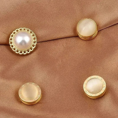 BROOCHITON Brooches Vintage round opal magnetic brooch pin