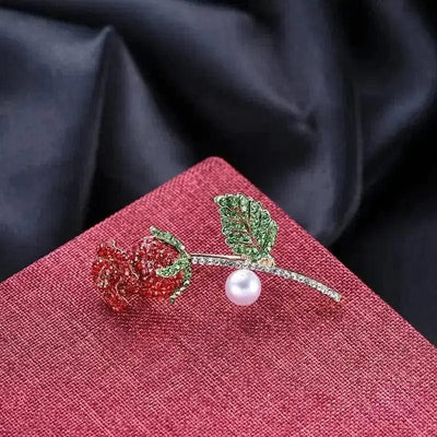 BROOCHITON Brooches As shown Zinc Alloy Rose Brooch Pin