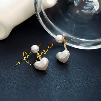 BROOCHITON Earrings default Simple Temperament Love Pearl Stud Earrings