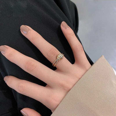 BROOCHITON jewelry Gold / adjustable Women's Fashion Adjustable Index Finger Ring