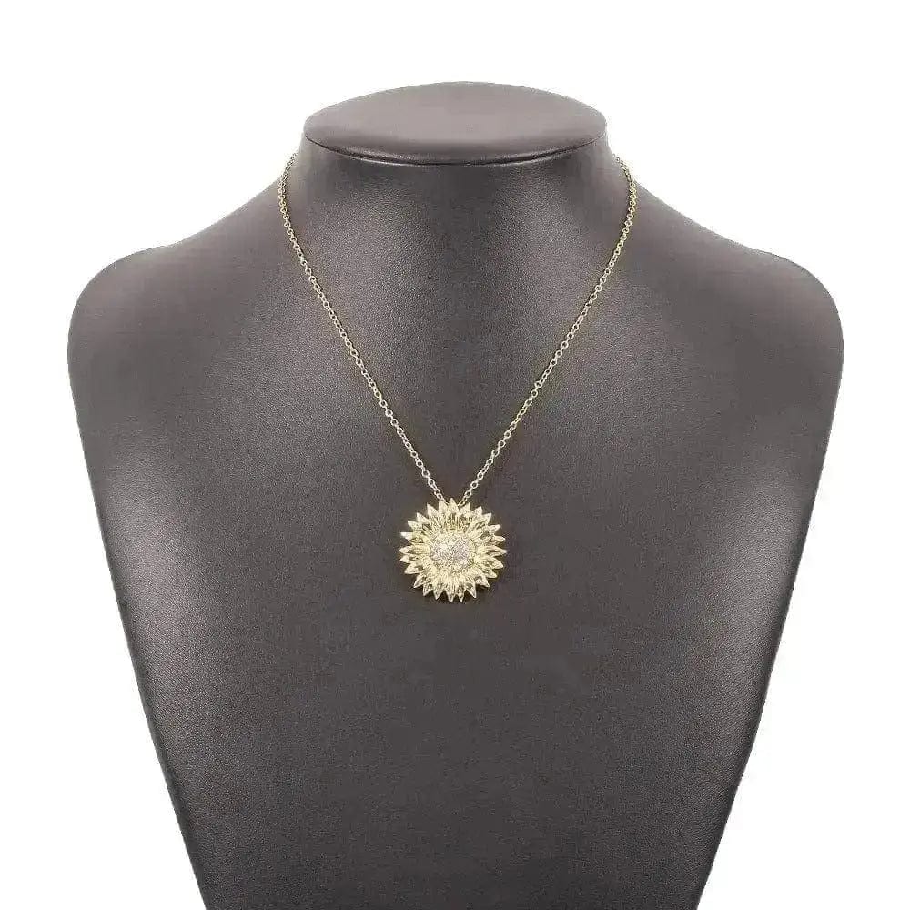 BROOCHITON Necklaces Gold Women's Flower Geometric Retro Clavicle Chain