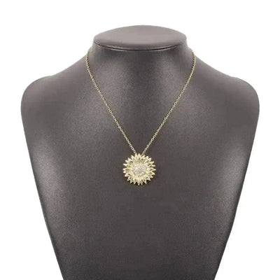 BROOCHITON Necklaces Gold Women's Flower Geometric Retro Clavicle Chain