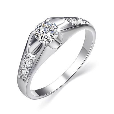 JR0064A Platinum / No 5 Women's Copper Engagement Ring